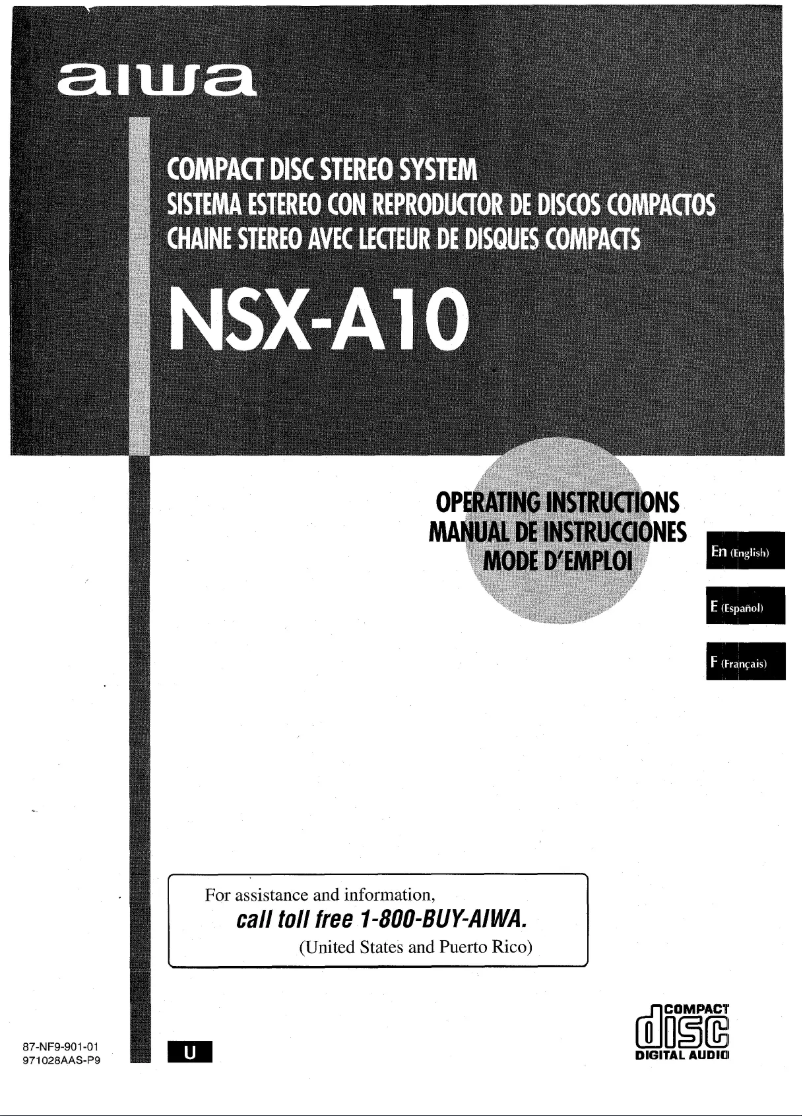 Page n°1 - Manuel utilisateur Aiwa NSX-A10