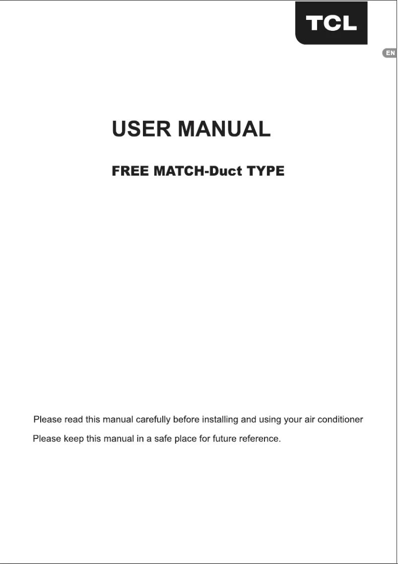 Page 1 of the manual User Manual TCL MN12DW0