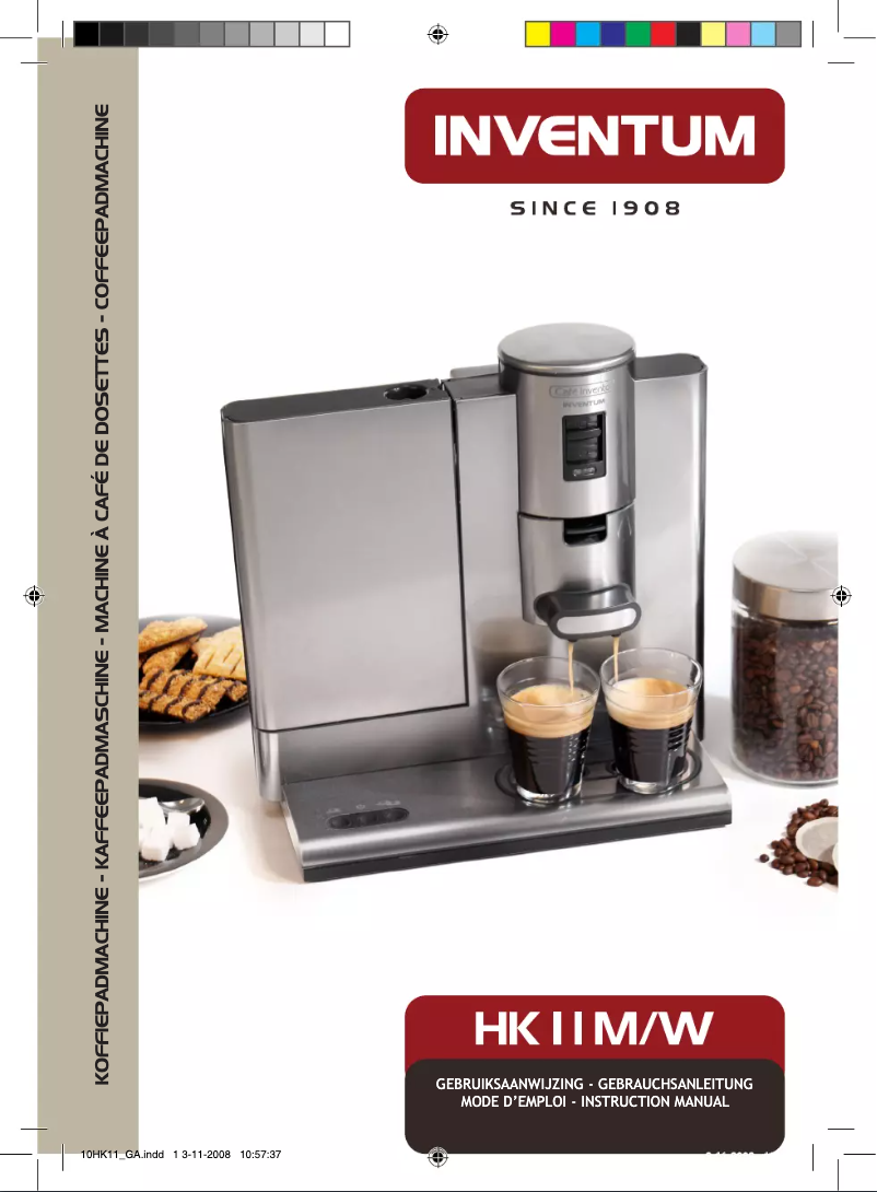 Page n°1 - Manuel utilisateur Inventum Cafe Invento HK11