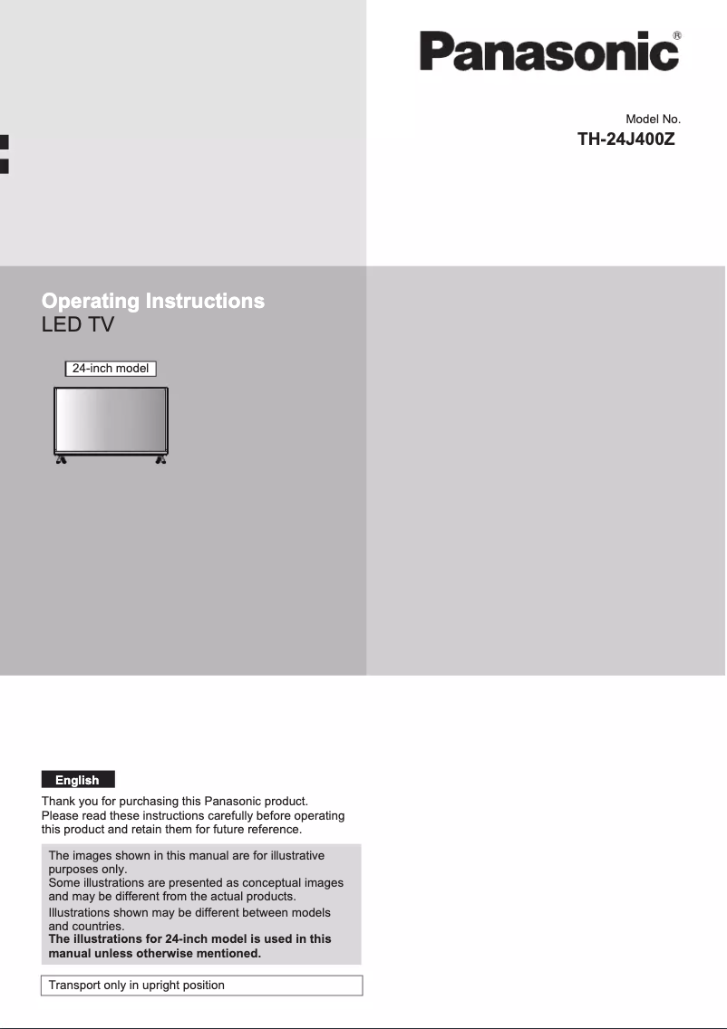 Página 1 del manual Manual de usuario Panasonic TH-24J400Z