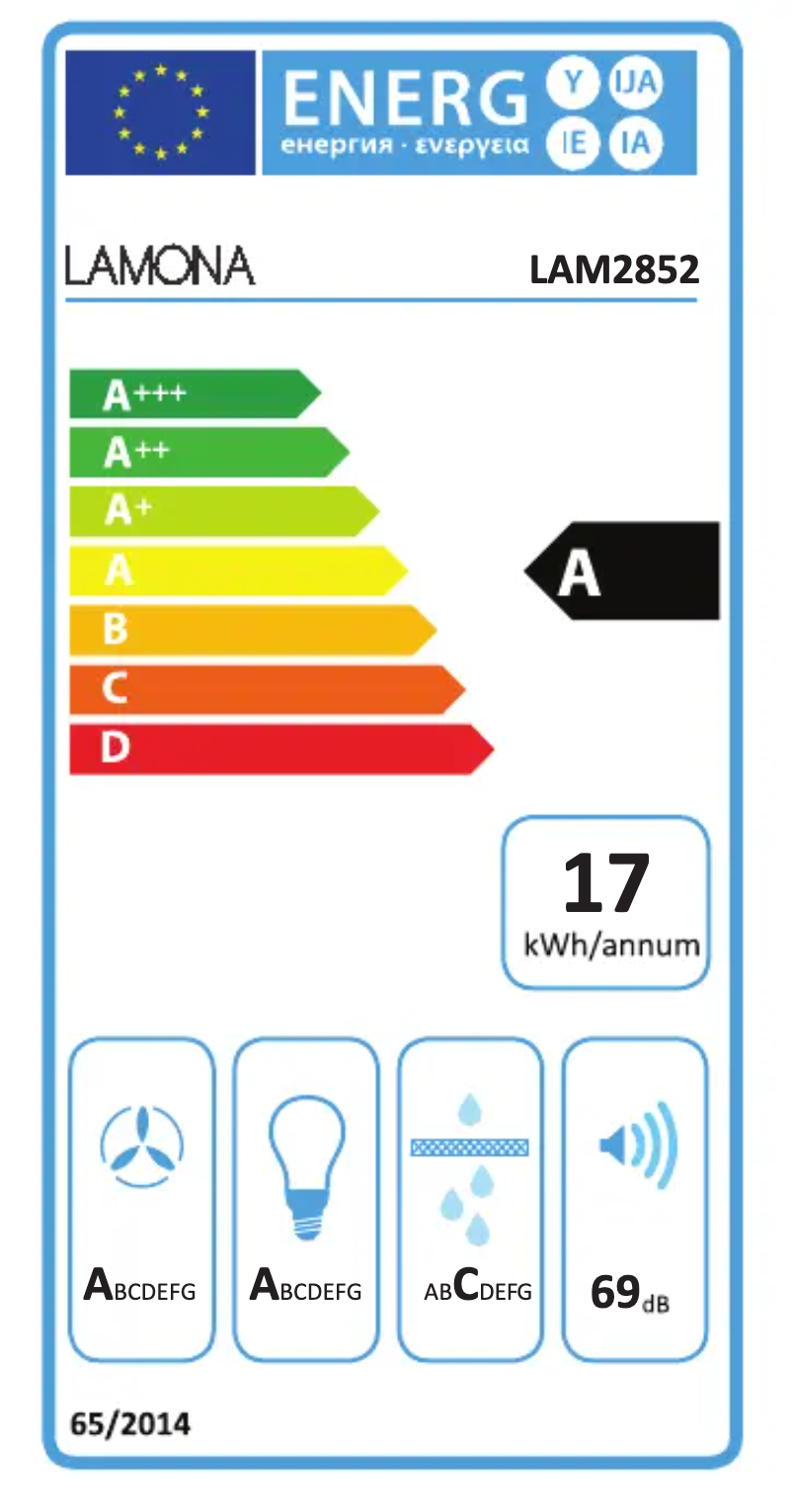 Page n°1 - Label énergétique Lamona LAM2852