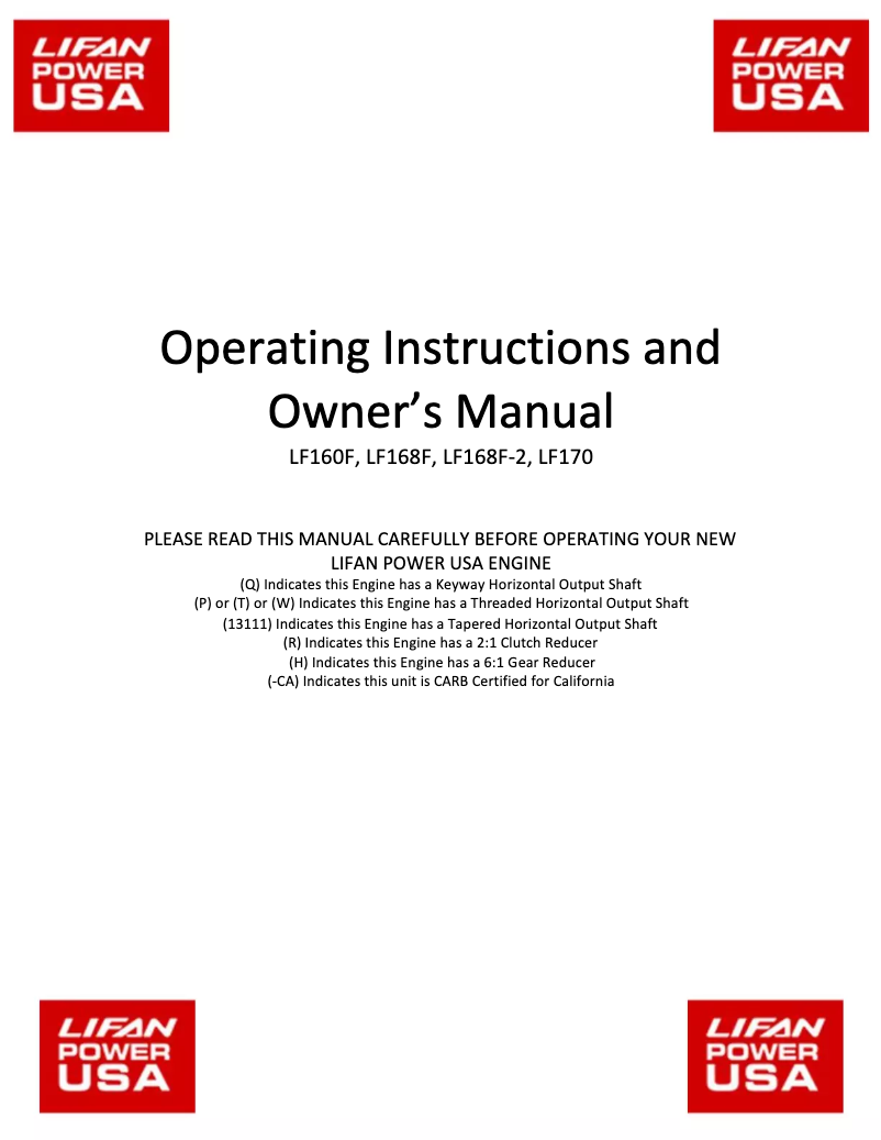 Image de la première page du manuel de l'appareil LF-160F