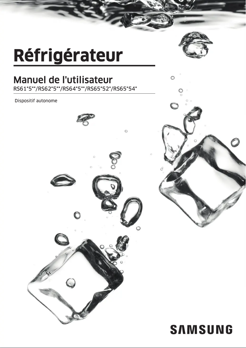 Page n°1 - Manuel utilisateur Samsung RS64R5311B4