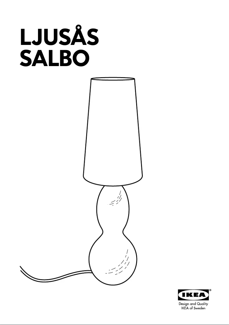 Image de la première page du manuel de l'appareil LJUSAS SALBO