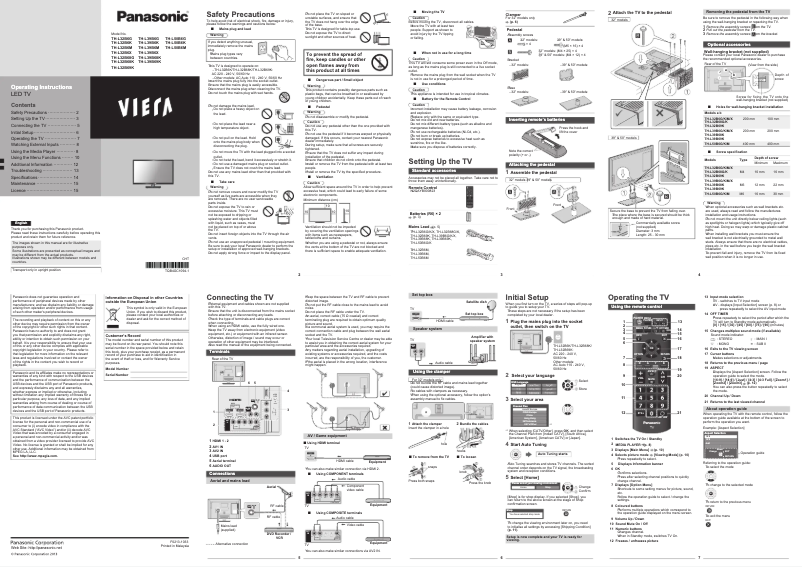 Page n°1 - Manuel utilisateur Panasonic Viera TH-L39B6M