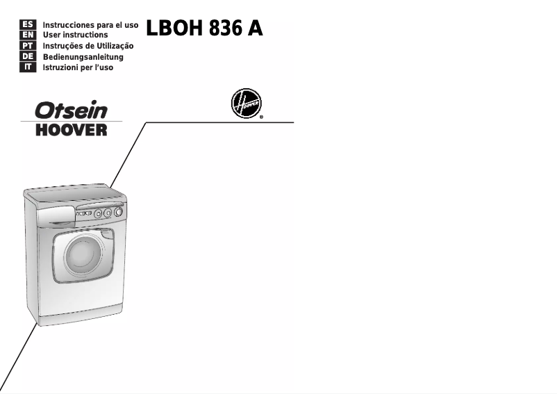 Page n°1 - Manuel utilisateur Otsein-Hoover LB LBOH836A