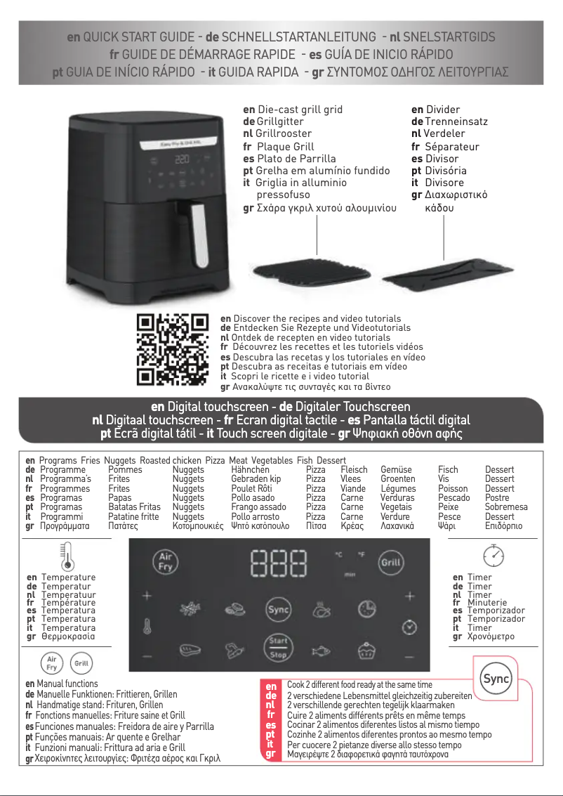 Image de la première page du manuel de l'appareil Easy Fry & Grill XXL EZ801D10