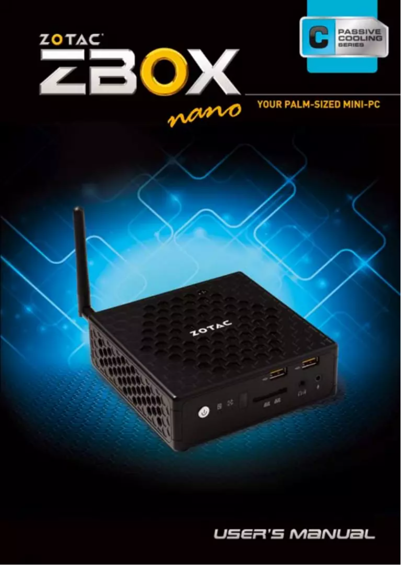 Page 1 de la notice Manuel utilisateur Zotac ZBOX CI540-nano