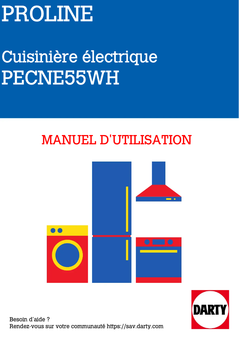 Page 1 de la notice Manuel utilisateur Proline PEC NE55 WH