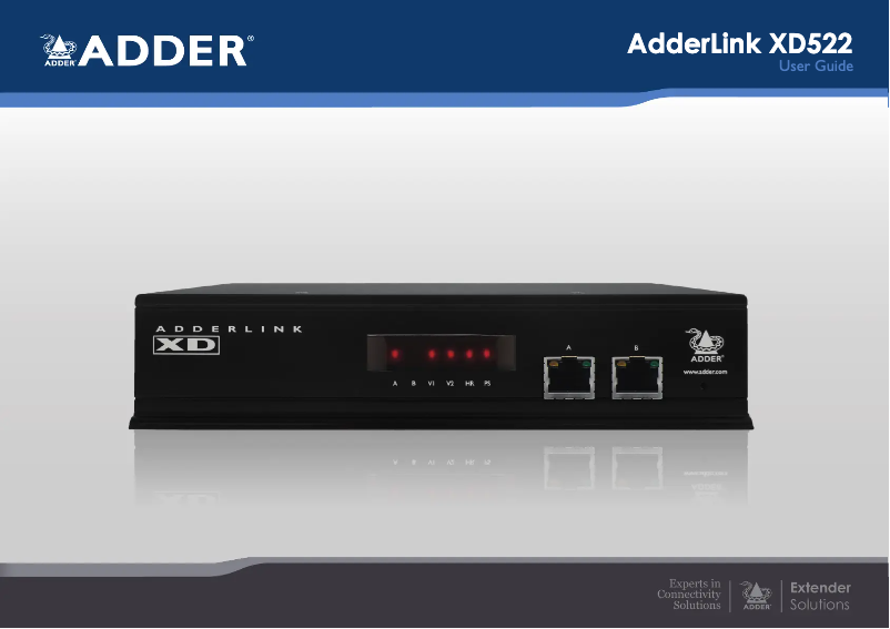 Page 1 de la notice Manuel utilisateur Adder AdderLink XD522