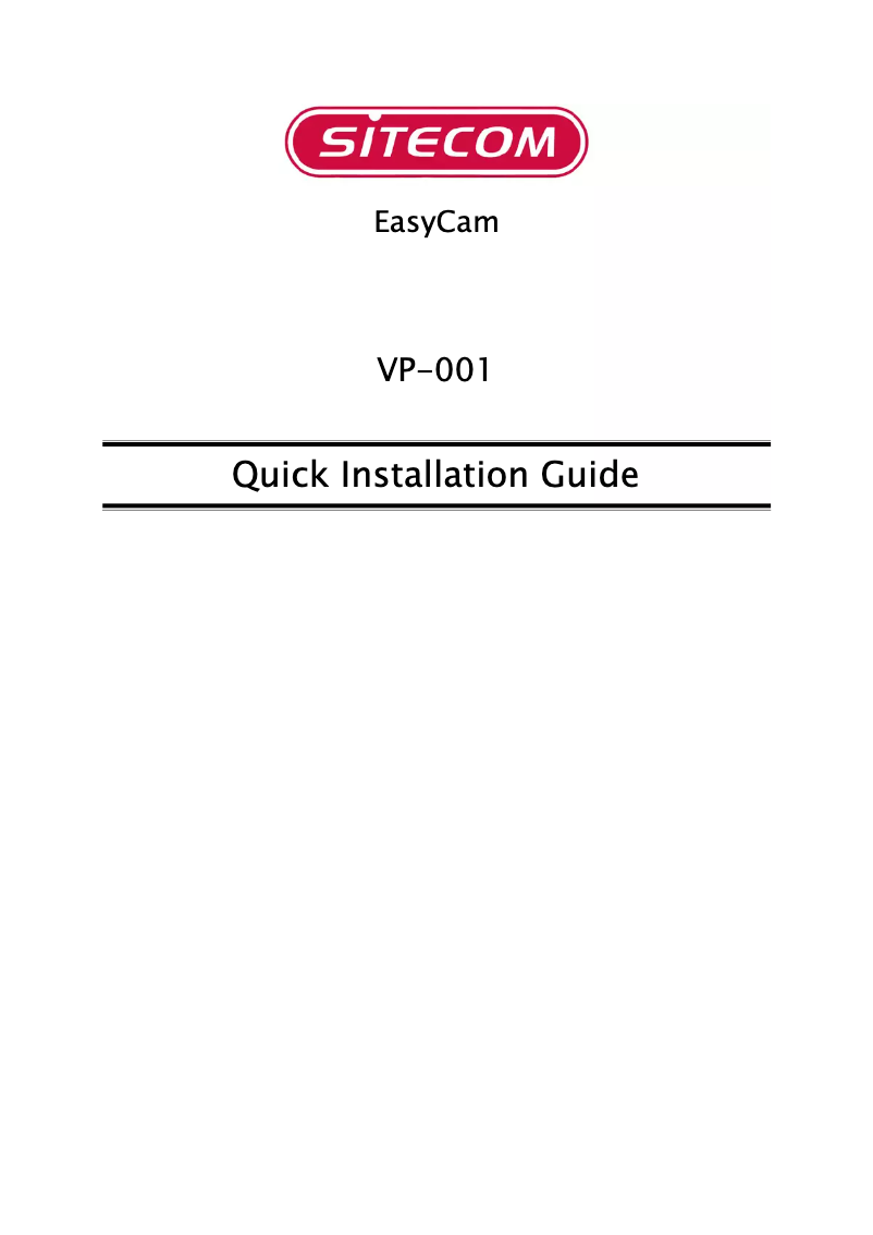 Image de la première page du manuel de l'appareil VP-001