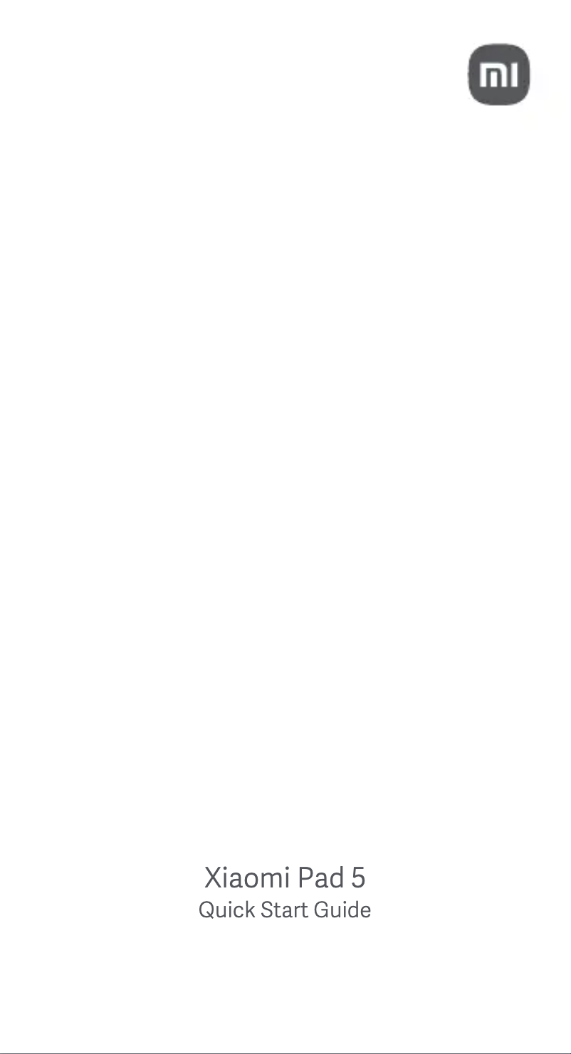 Image de la première page du manuel de l'appareil Mi Pad 5