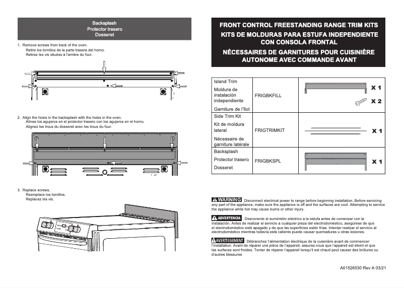 Image de la première page du manuel de l'appareil FRIGBKSPL