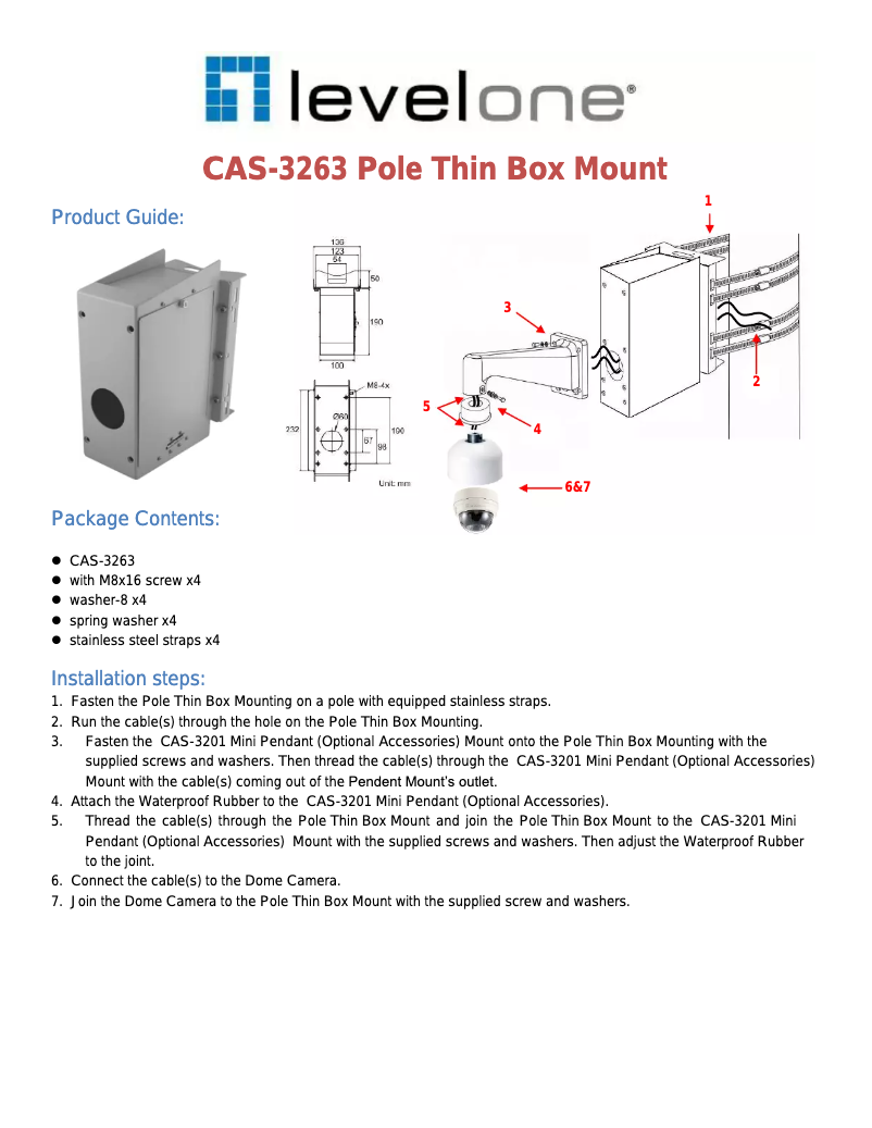 Page 1 de la notice Manuel utilisateur LevelOne CAS-3263