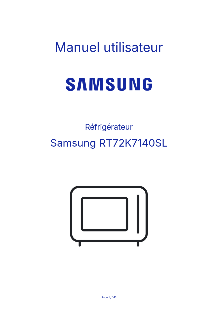 Image de la première page du manuel de l'appareil RT72K7140SL