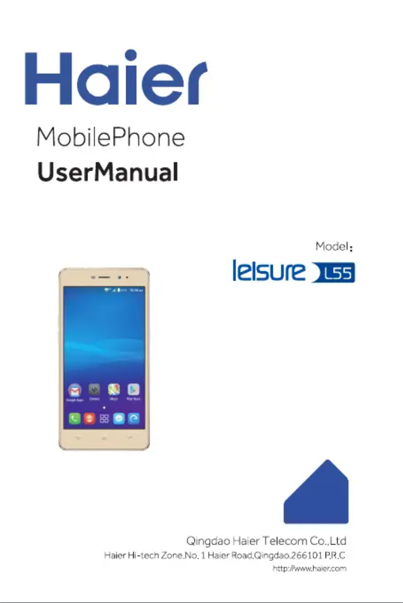 Page 1 de la notice Manuel utilisateur Haier L55S