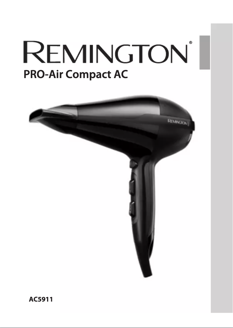 Page n°1 - Manuel utilisateur Remington Pro-Air AC5911
