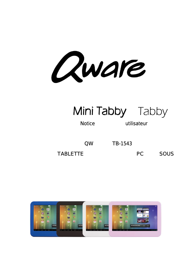 Page 1 de la notice Manuel utilisateur Qware TB-1543
