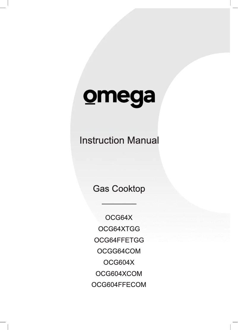 Image de la première page du manuel de l'appareil OCG64X
