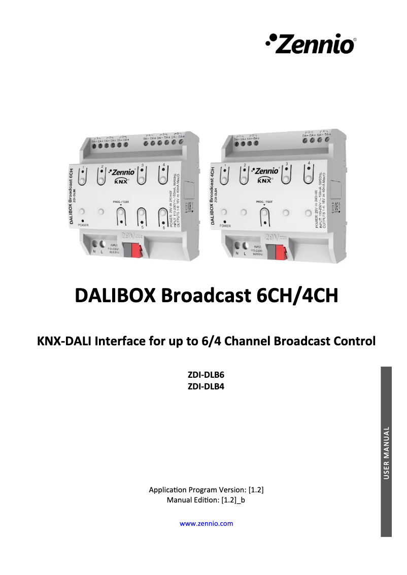 Image de la première page du manuel de l'appareil ZDI-DLB4