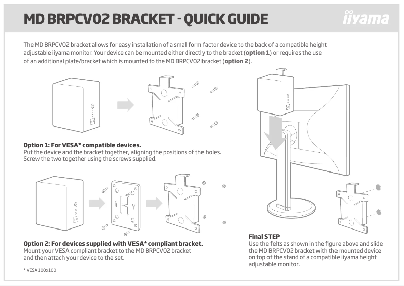 Imagen de la primera página del manual del dispositivo MD BRPCV03