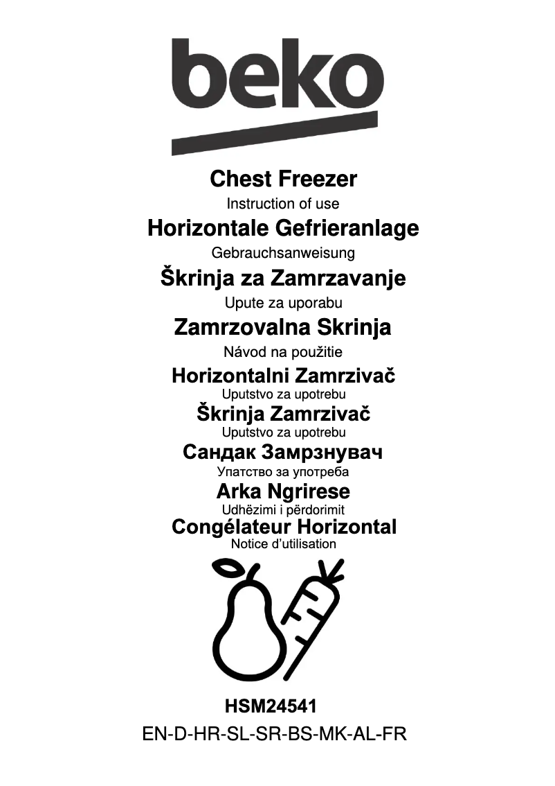 Page n°1 - Manuel utilisateur Beko HSM24541