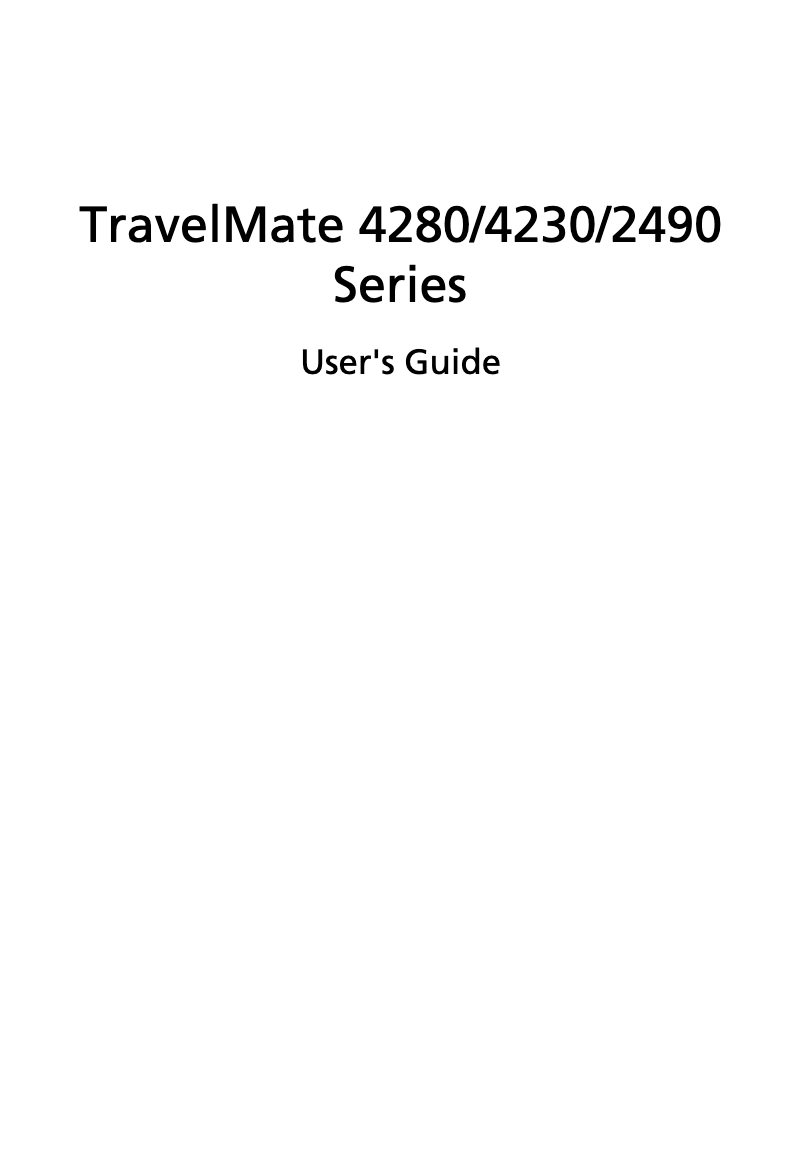 Página 1 del manual Manual de usuario Acer TravelMate 4230