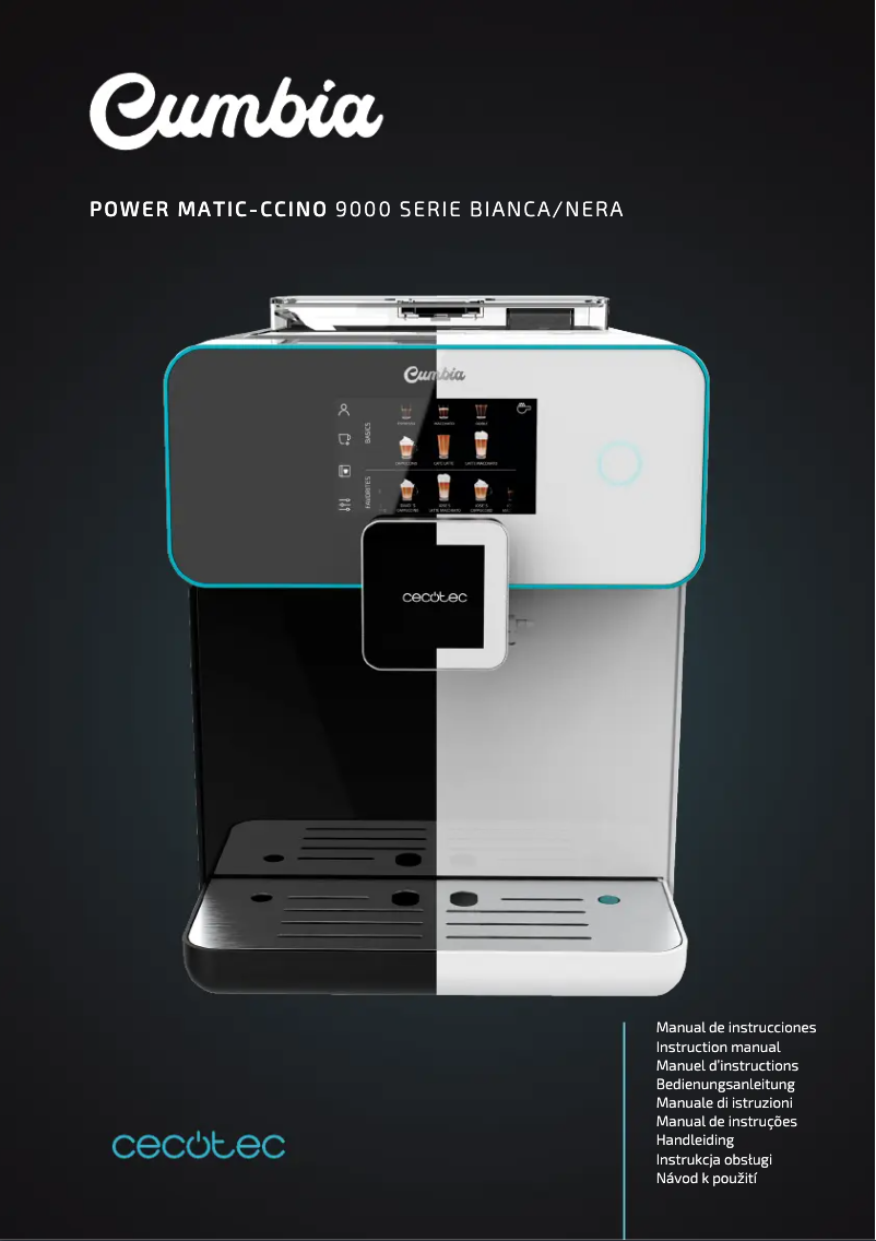 Imagen de la primera página del manual del dispositivo Power Matic-ccino 9000 Serie