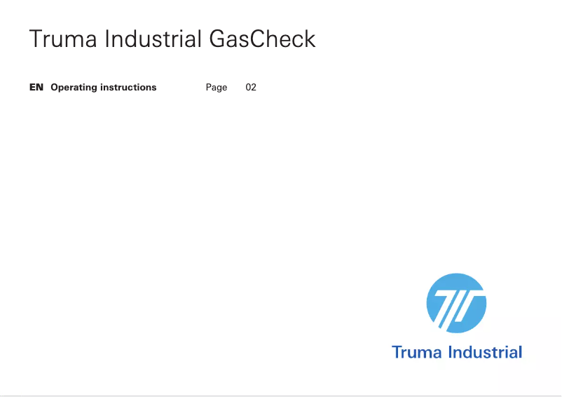 Página 1 del manual Manual de usuario Truma Industrial GasCheck