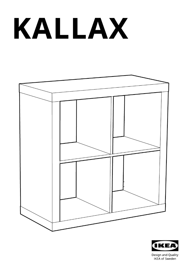 Image de la première page du manuel de l'appareil KALLAX 703.074.93