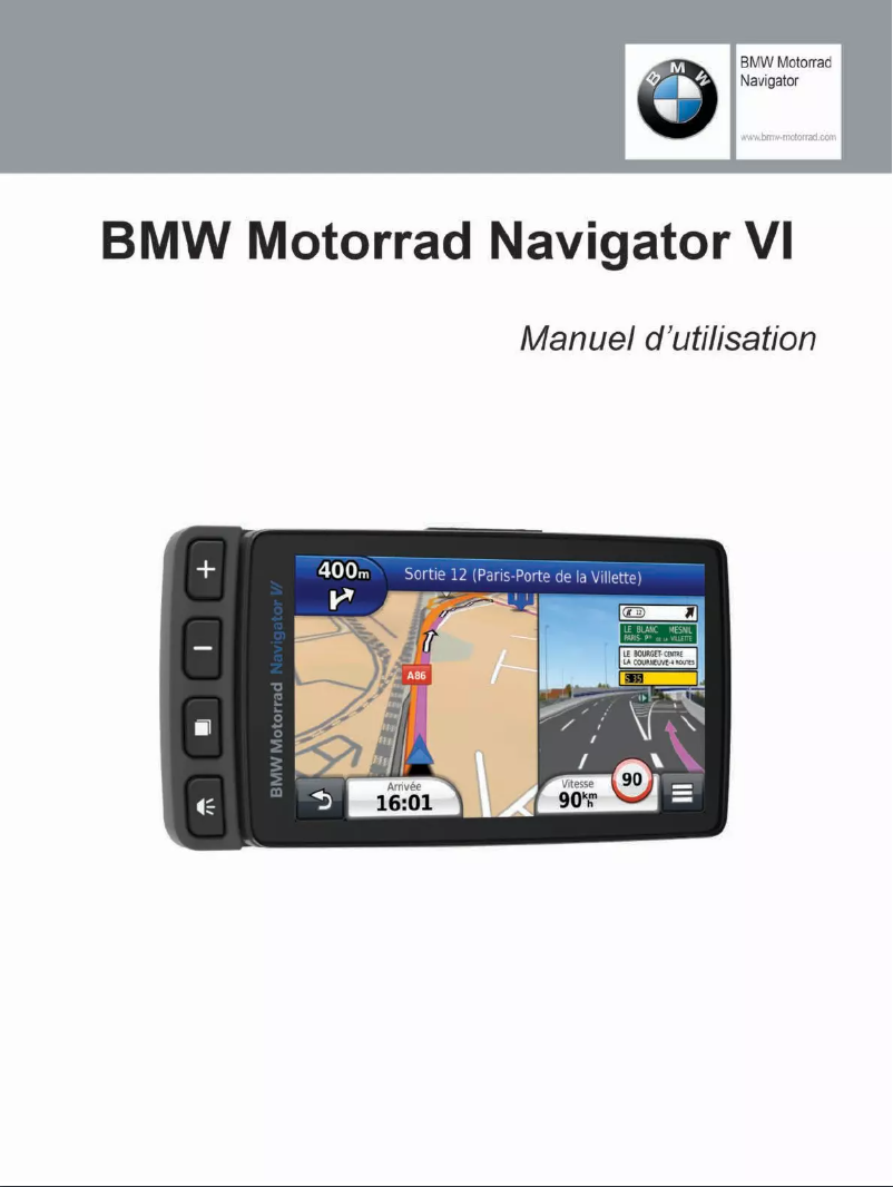 Image de la première page du manuel de l'appareil BMW Motorrad Navigator VI