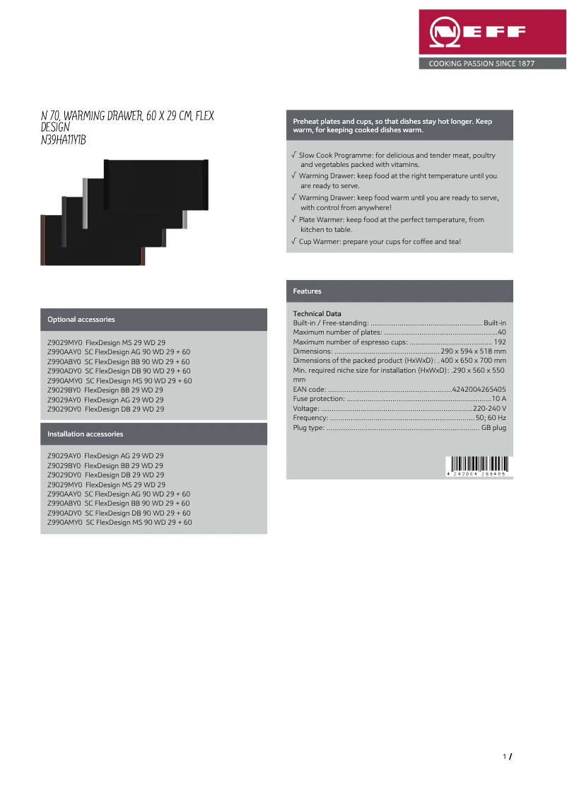 Image de la première page du manuel de l'appareil N39HA11Y1B