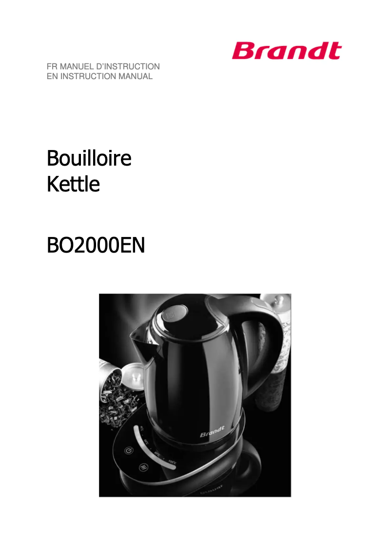 Page 1 de la notice Manuel utilisateur Brandt BO2000EN
