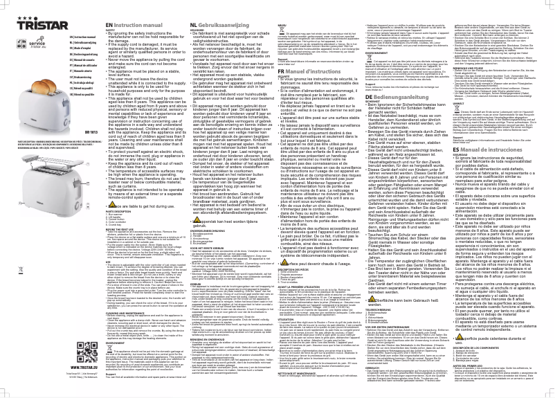 Page 1 de la notice Manuel utilisateur TriStar BR-1013