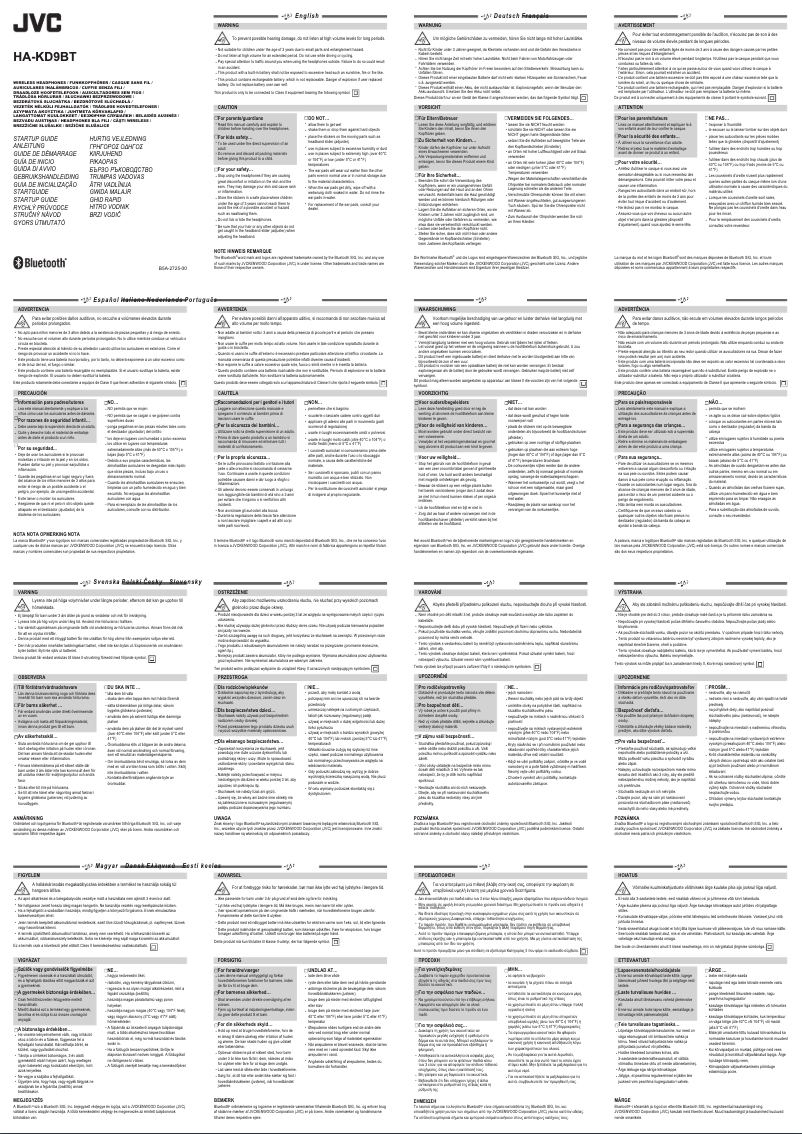 Image de la première page du manuel de l'appareil HA-KD9BT