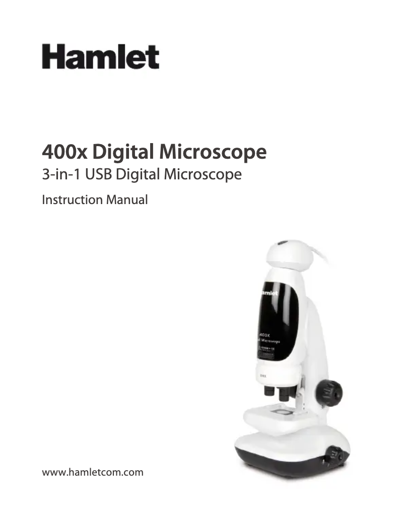 Page 1 de la notice Manuel utilisateur Hamlet XMICROU400