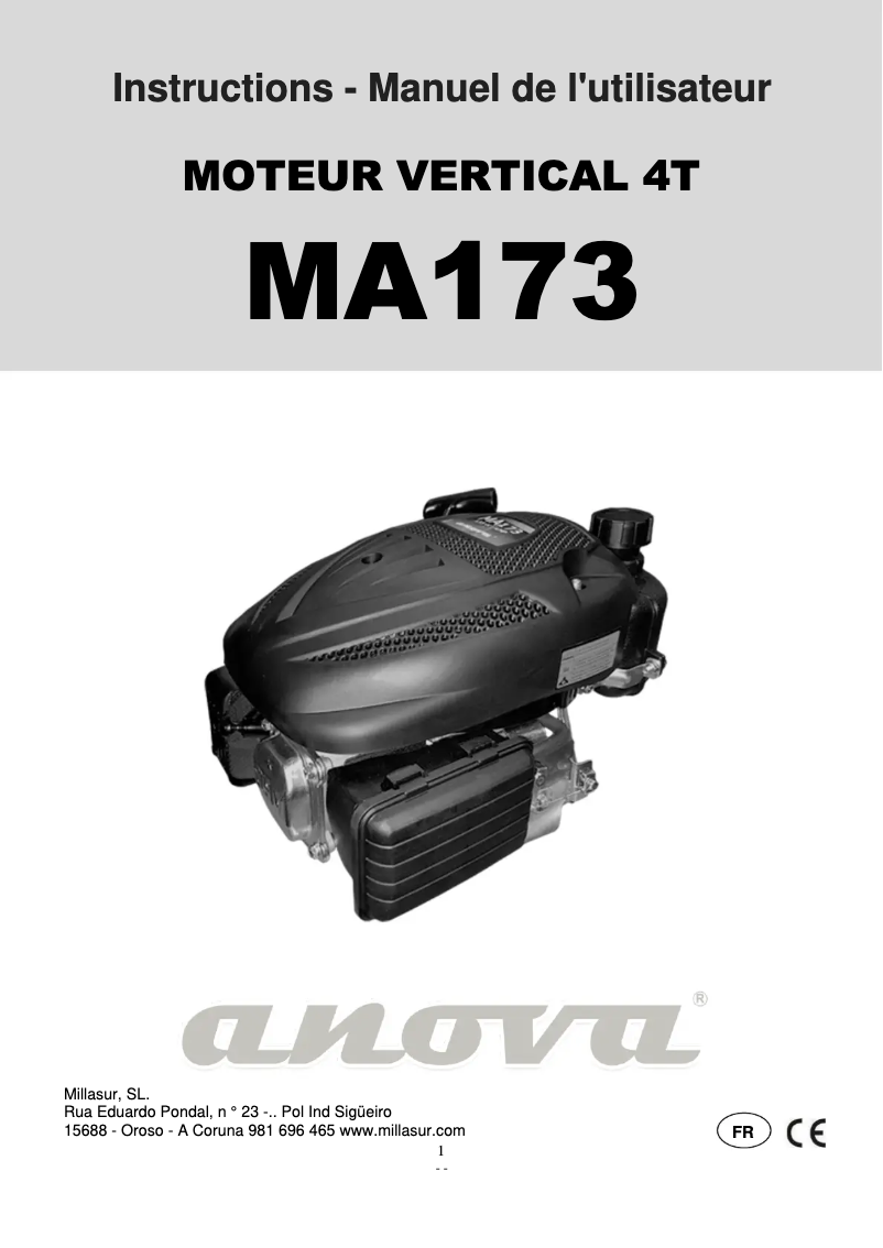 Image de la première page du manuel de l'appareil MA173