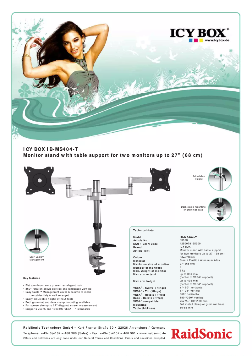 Page n°1 - Fiche technique Icy Box IB-MS404-T