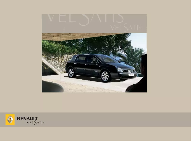 Page 1 de la notice Manuel utilisateur Renault Vel Satis (2005)
