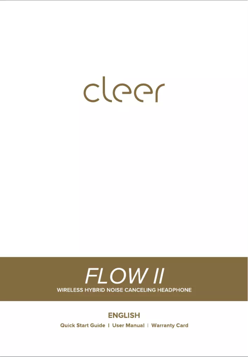 Page n°1 - Manuel utilisateur Cleer Audio Flow II