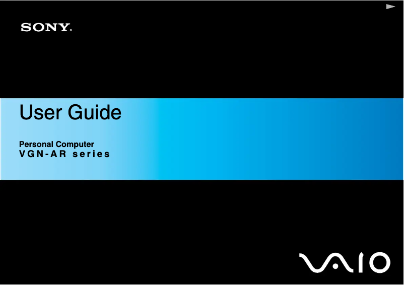 Page n°1 - Manuel utilisateur Sony Vaio VGN-AR51J