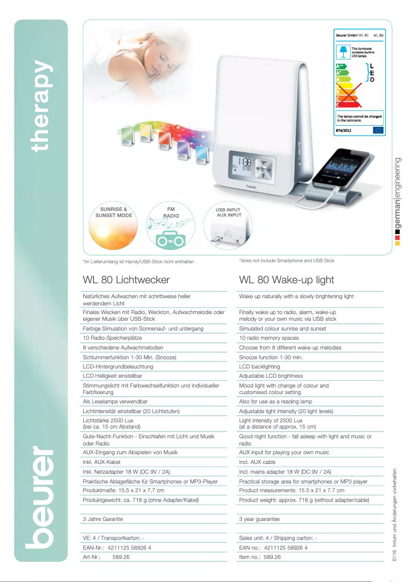 Image de la première page du manuel de l'appareil WL 80