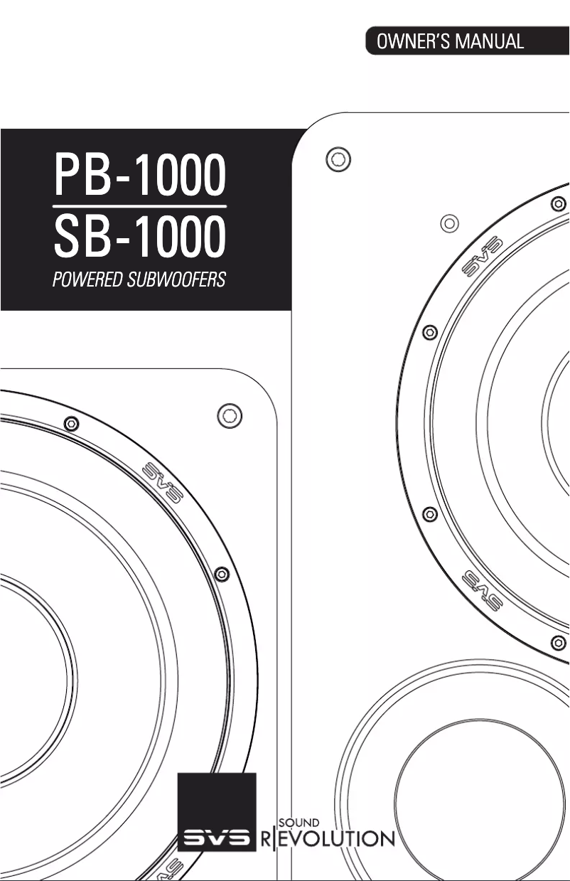 Page 1 de la notice Manuel utilisateur SVS PB-1000