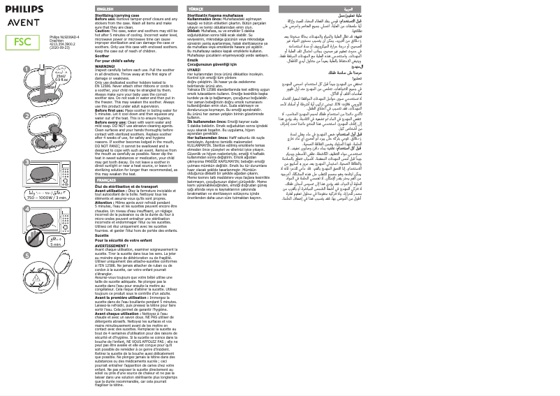 Imagen de la primera página del manual del dispositivo AVENT SCF211