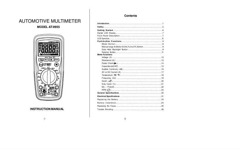 Page n°1 - Manuel utilisateur CEM AT-9955