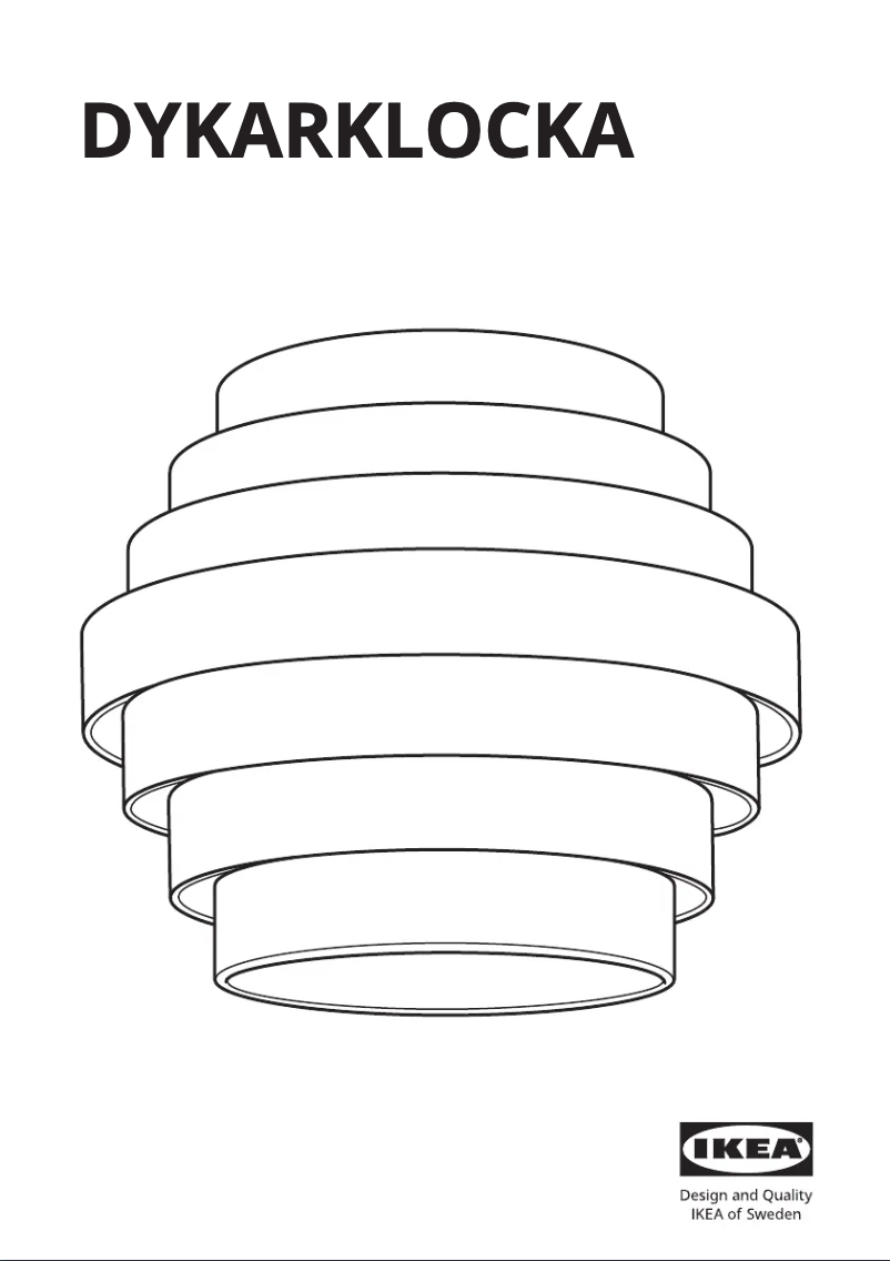 Imagen de la primera página del manual del dispositivo DYKARKLOCKA 105.572.44