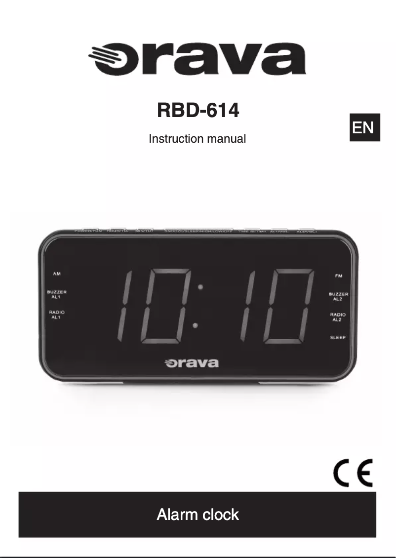 Page 1 de la notice Manuel utilisateur Orava RBD-614