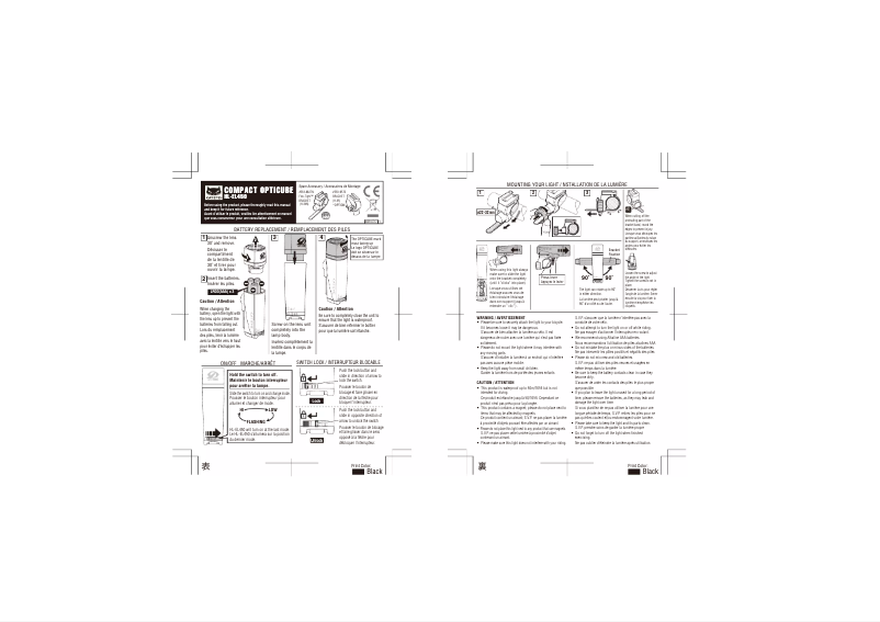Page 1 de la notice Manuel utilisateur Cateye Compact Opticube HL-EL450