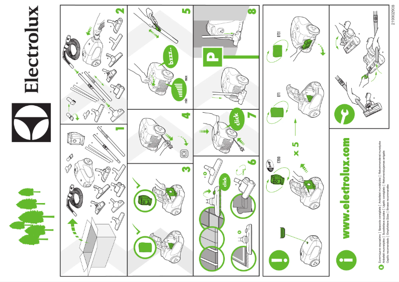 Page 1 de la notice Manuel utilisateur Electrolux ZP4020N