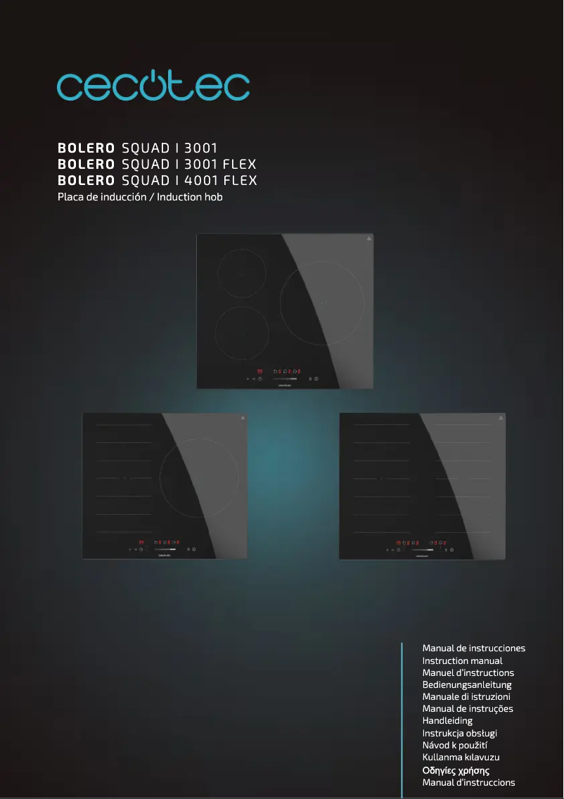 Page 1 de la notice Manuel utilisateur Cecotec Bolero Squad I 3001 Flex